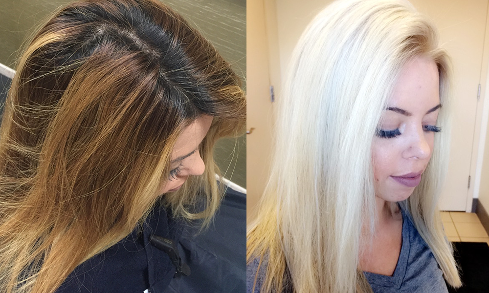 Hair Transformation Update Kassie S Dark To Blonde Journey