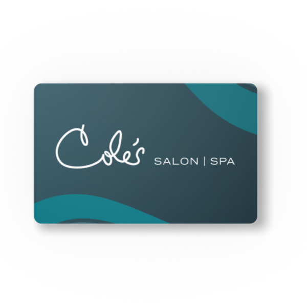 Cole's Salon Spa Gift Card Teal Wave