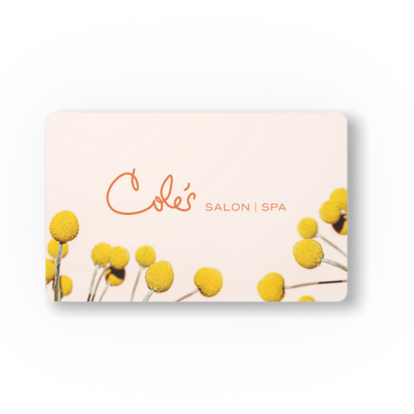 Cole's Salon Spa Gift Card Spring Flowers